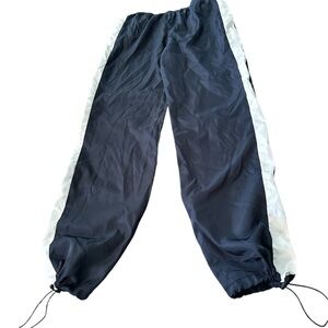 Full Tilt Kids unisex Blue/White striped parachute Pants Sz XL Loose Fit Casual